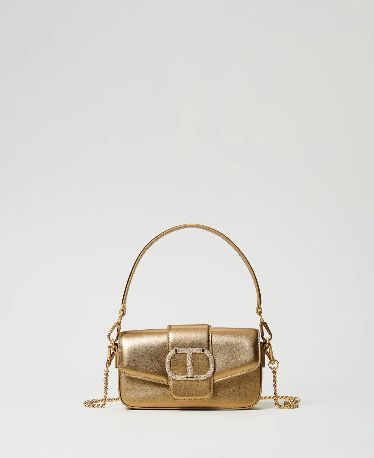 Mini Sacs | Sacs Porté Épaule*TWINSET Milano Petit Sac à Bandoulière «Amie» En Cuir Or Jaune