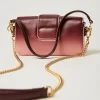 Mini Sacs | Sacs Porté Épaule*TWINSET Milano Petit Sac à Bandoulière «Amie» En Cuir Dégradé Rouge Pompéien
