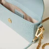 Mini Sacs | Sacs Porté Épaule*TWINSET Milano Petit Sac à Bandoulière «Amie» Avec Imprimé Croco Gris Gainsboro