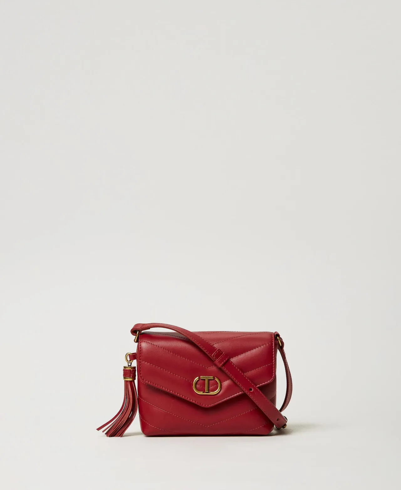 Mini Sacs | Sacs Porté Épaule*TWINSET Milano Petit Sac à Bandoulière «Dreamy» En Cuir Bordeaux