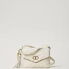 Mini Sacs | Sacs Porté Épaule*TWINSET Milano Petit Sac à Bandoulière «Dreamy» En Cuir Imprimé Croco Blanc « White Cream »