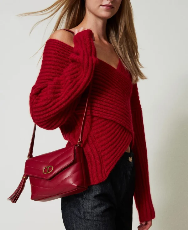 Mini Sacs | Sacs Porté Épaule*TWINSET Milano Petit Sac à Bandoulière «Dreamy» En Cuir Bordeaux