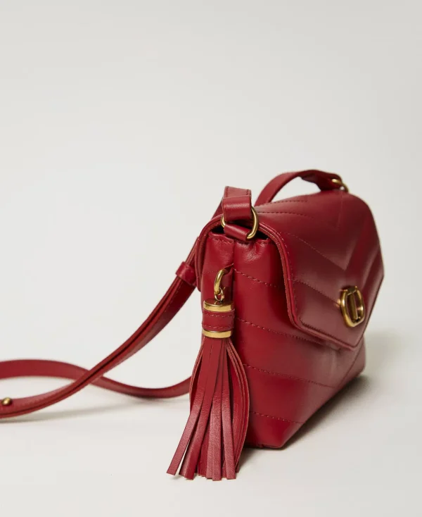 Mini Sacs | Sacs Porté Épaule*TWINSET Milano Petit Sac à Bandoulière «Dreamy» En Cuir Bordeaux