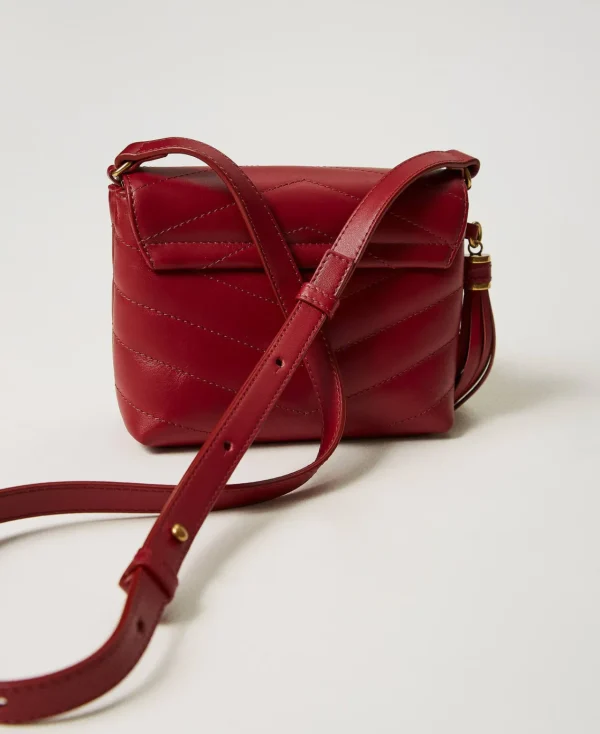 Mini Sacs | Sacs Porté Épaule*TWINSET Milano Petit Sac à Bandoulière «Dreamy» En Cuir Bordeaux