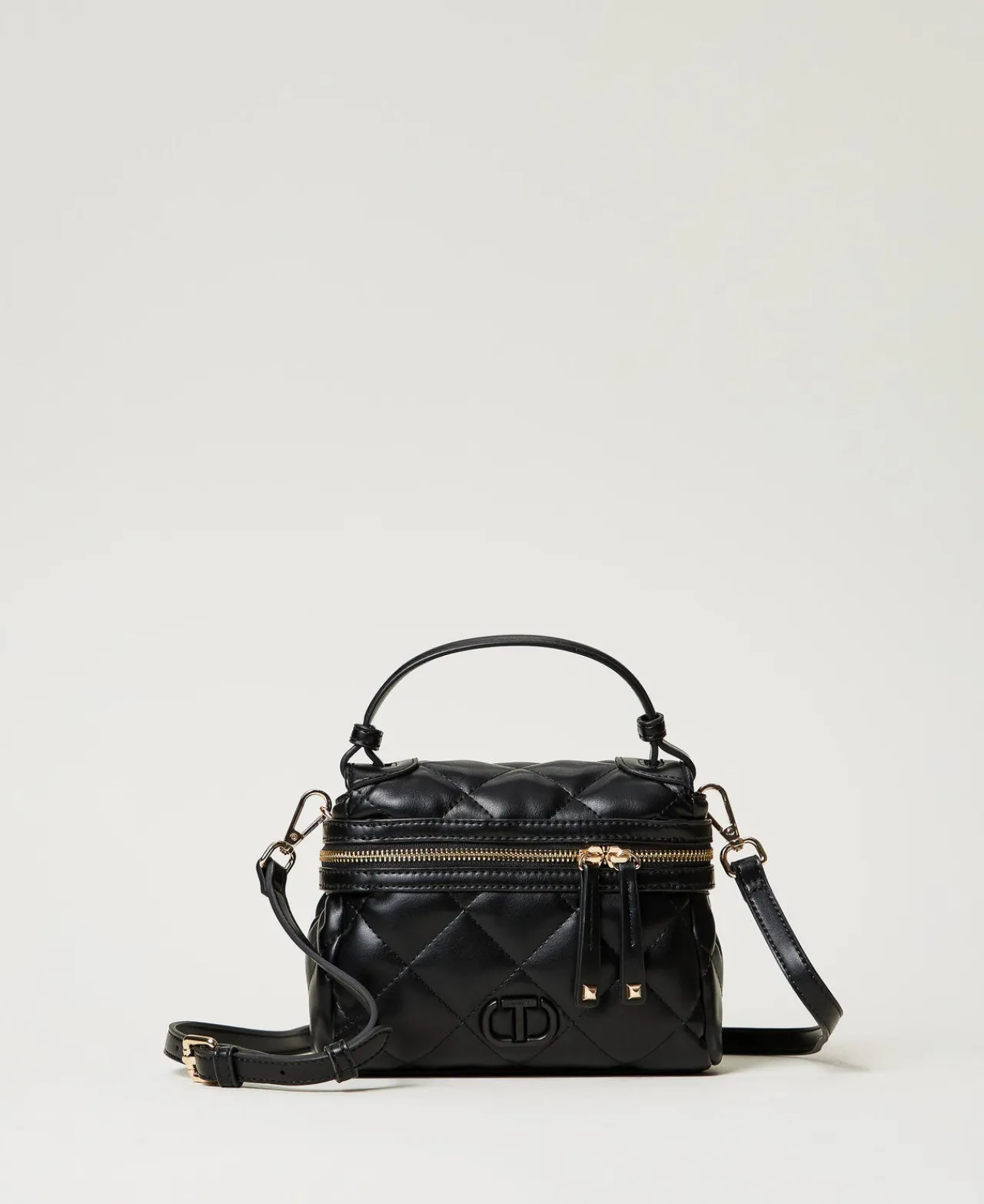 Mini Sacs | Sacs Porté Épaule*TWINSET Milano Petit Sac à Main «Cécile» Matelassé Noir