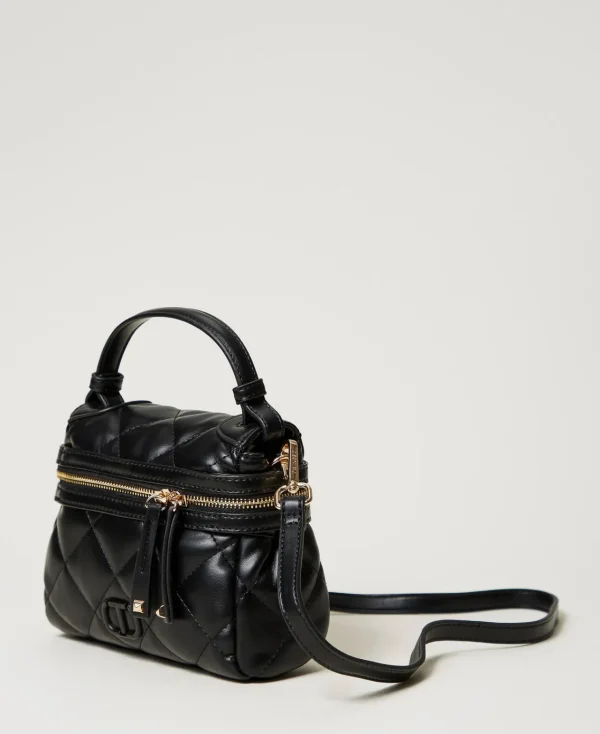 petit_sac__main_ccile_mat_2.webp Mini Sacs | Sacs Porté Épaule*TWINSET Milano Petit Sac à Main «Cécile» Matelassé Noir
