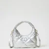 Mini Sacs | Besaces*TWINSET Milano Petite Besace Matelassée Et Rembourrée Argent