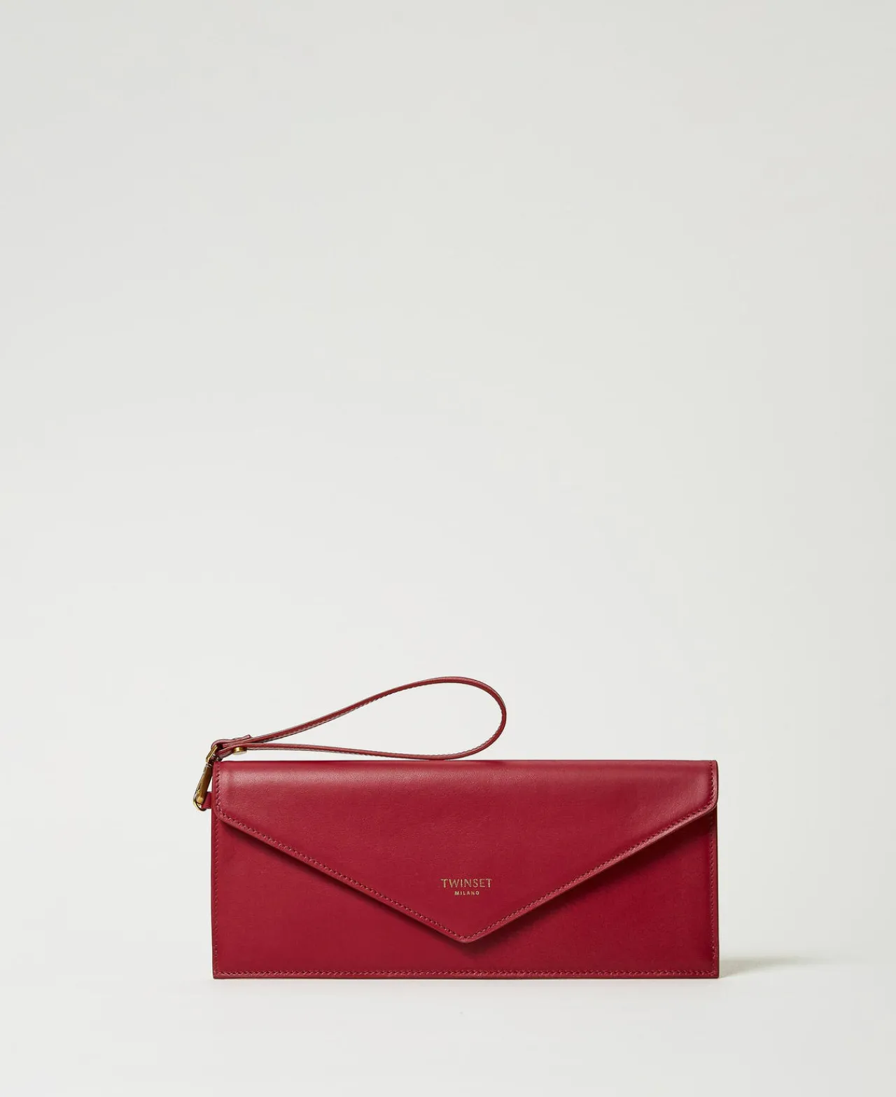 Sacs À Main*TWINSET Milano Pochette En Cuir Avec Logo Bordeaux