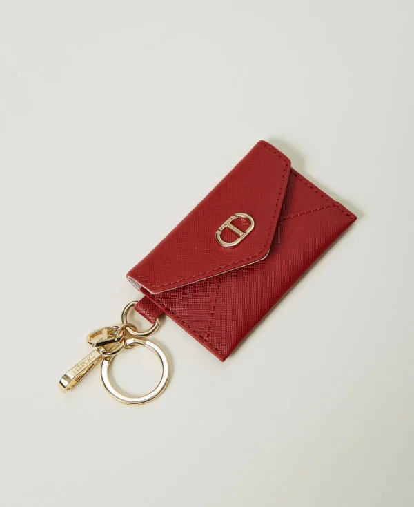 Portefeuilles Et Porte-Clés*TWINSET Milano Pochette Porte-cartes Avec Porte-clés Rouge Vénitien