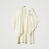 Ponchos*TWINSET Milano Poncho En Maille Avec Broderies Crème White