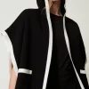 Ponchos*TWINSET Milano Poncho En Maille Avec Poches Noir