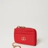 Portefeuilles Et Porte-Clés*TWINSET Milano Porte-carte Avec Fermeture éclair Et Anneau Porte-clés Rouge Coquelicot