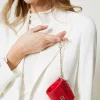 Portefeuilles Et Porte-Clés*TWINSET Milano Porte-carte Avec Fermeture éclair Et Anneau Porte-clés Rouge Coquelicot