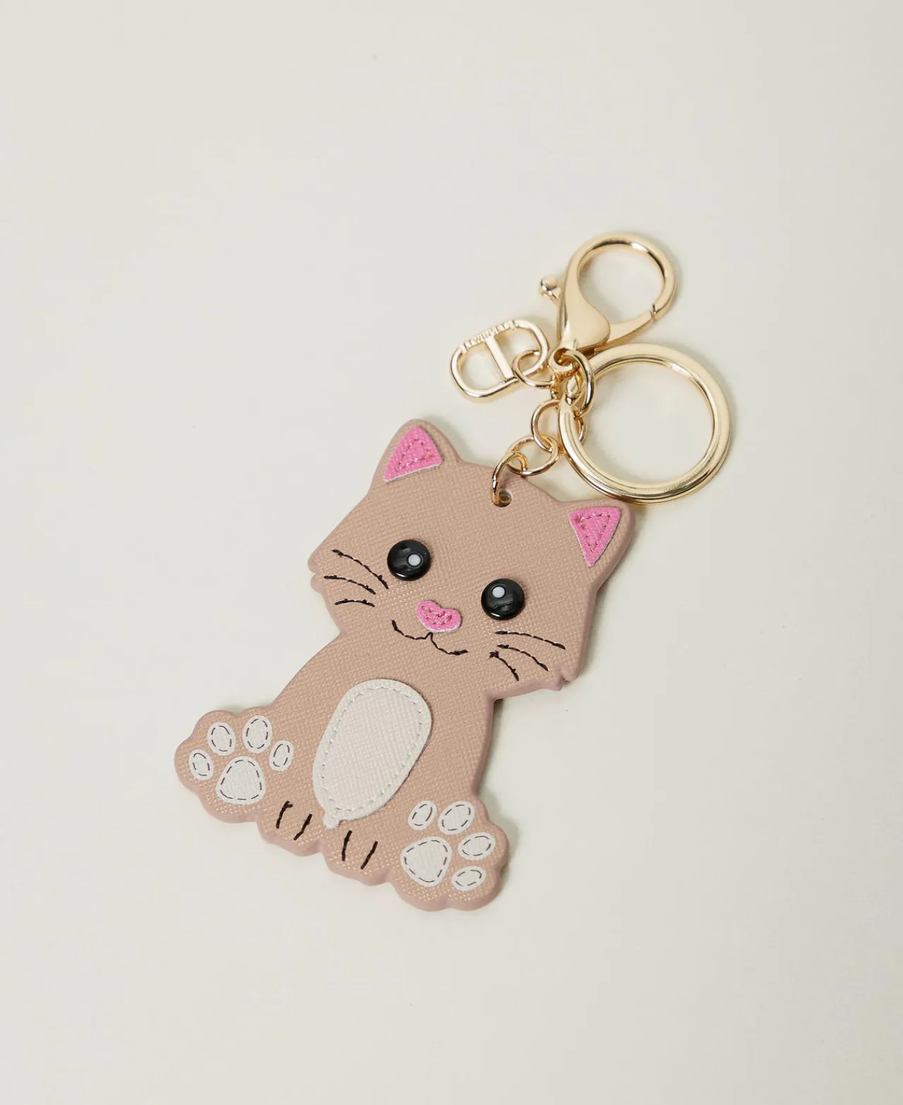 portecls_chat_avec_oval_t_0.webp Portefeuilles Et Porte-Clés*TWINSET Milano Porte-clés Chat Avec Oval T Rose « Peachy Keen »