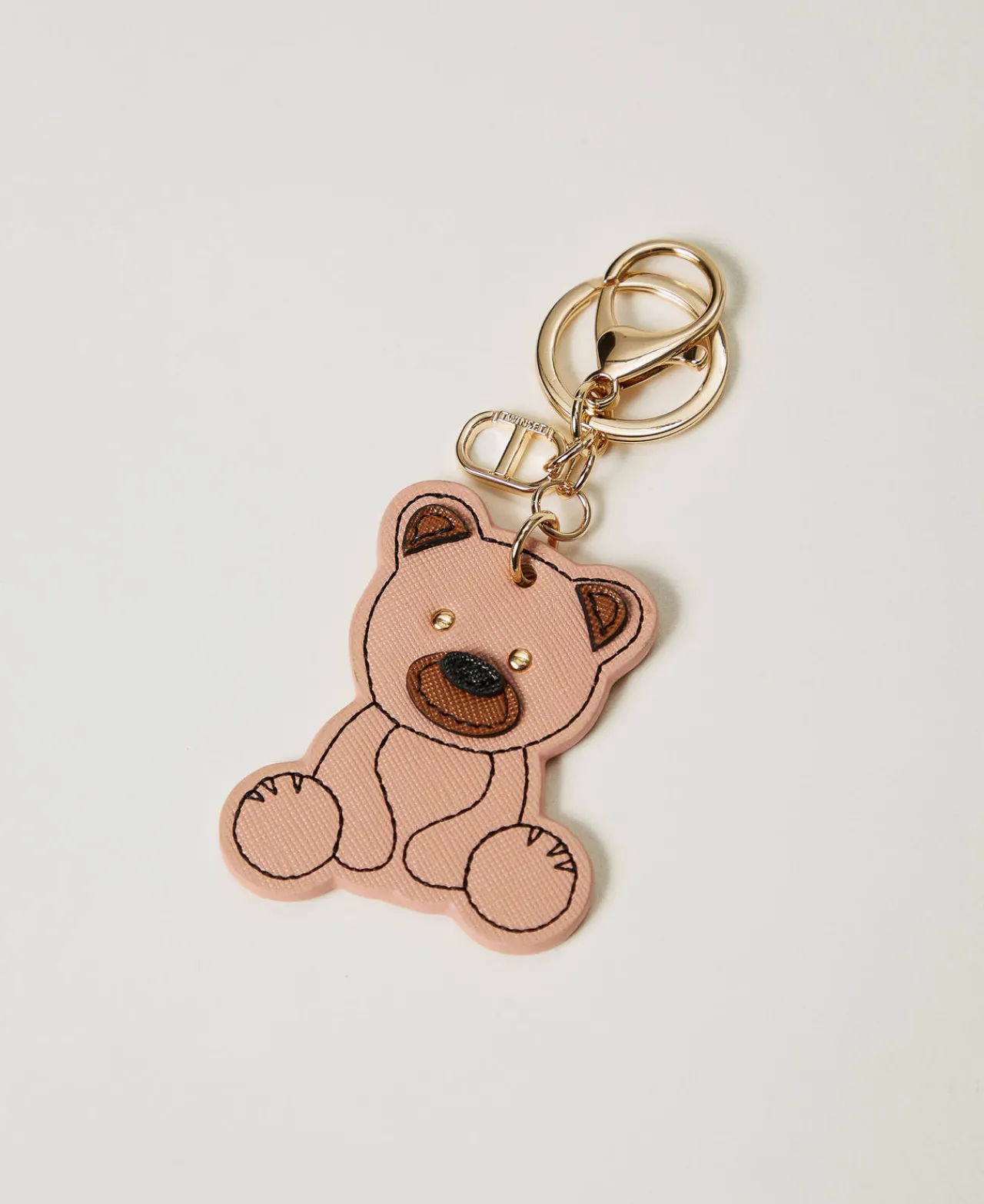 portecls_ourson_avec_oval_0.webp Portefeuilles Et Porte-Clés*TWINSET Milano Porte-clés Ourson Avec Oval T Rose Poudre