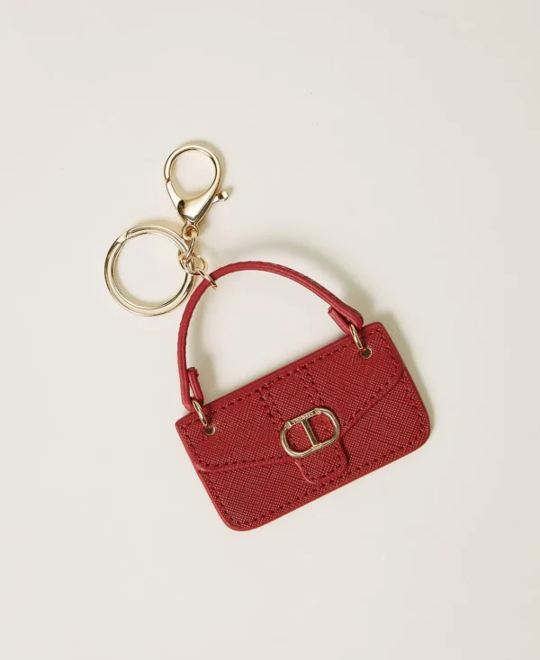 portecls_sac_avec_oval_t_1.webp Portefeuilles Et Porte-Clés*TWINSET Milano Porte-clés Sac Avec Oval T Rouge Pompéien