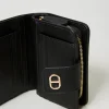 Portefeuilles Et Porte-Clés*TWINSET Milano Portefeuille Avec Fermeture éclair Et Bouton Oval T Noir
