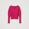 pull_ajust_ctel_1.webp Pulls Et Cardigans*TWINSET Milano Pull Ajusté Côtelé Super Pink