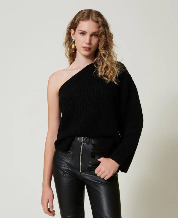Pulls Et Cardigans*TWINSET Milano Pull «Alice» En Laine Et Cachemire Noir