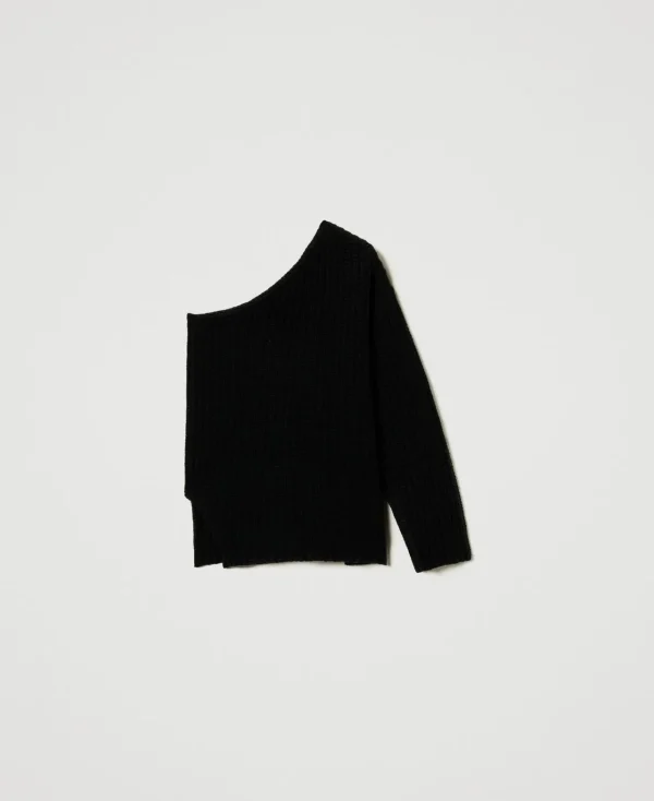 Pulls Et Cardigans*TWINSET Milano Pull «Alice» En Laine Et Cachemire Noir