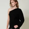 Pulls Et Cardigans*TWINSET Milano Pull «Alice» En Laine Et Cachemire Noir