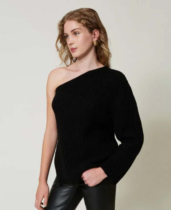 Pulls Et Cardigans*TWINSET Milano Pull «Alice» En Laine Et Cachemire Noir