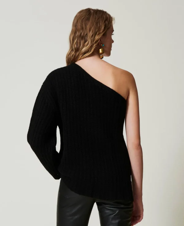 Pulls Et Cardigans*TWINSET Milano Pull «Alice» En Laine Et Cachemire Noir