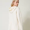 pull_avec_capuche_et_perl_4.webp Pulls Et Cardigans | Sweat-Shirts*TWINSET Milano Pull Avec Capuche Et Perles Blanc Antique White