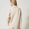 Pulls Et Cardigans*TWINSET Milano Pull Avec Col En Satin Rose Cloud Pink