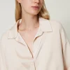 Pulls Et Cardigans*TWINSET Milano Pull Avec Col En Satin Rose Cloud Pink