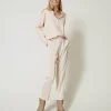 Pulls Et Cardigans*TWINSET Milano Pull Avec Col En Satin Rose Cloud Pink