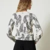 Pulls Et Cardigans*TWINSET Milano Pull Avec Imprimé Jaguars Imprimé Jaguars Noir/Blanc Neige