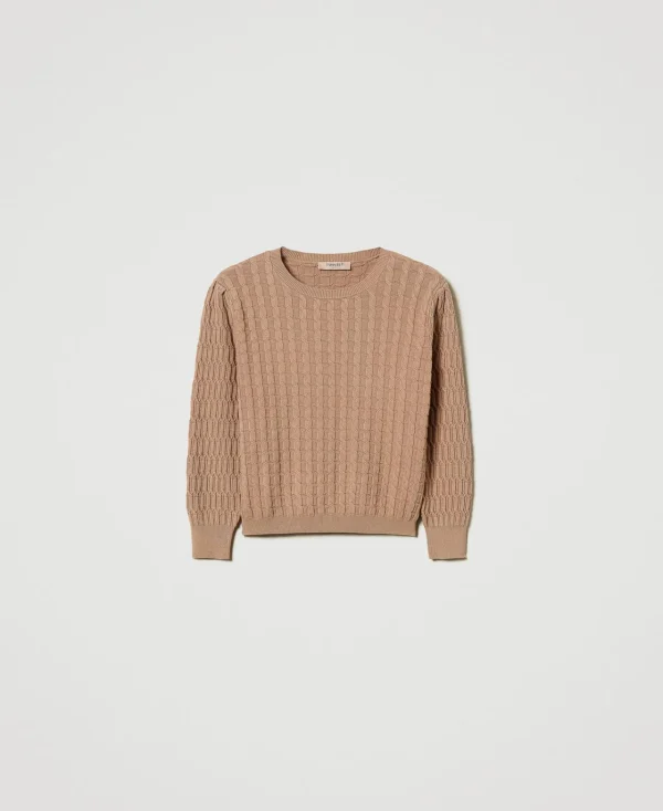 Pulls Et Cardigans*TWINSET Milano Pull Avec Mélange De Points Marron « Sandy Brown »