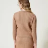 Pulls Et Cardigans*TWINSET Milano Pull Avec Mélange De Points Marron « Sandy Brown »