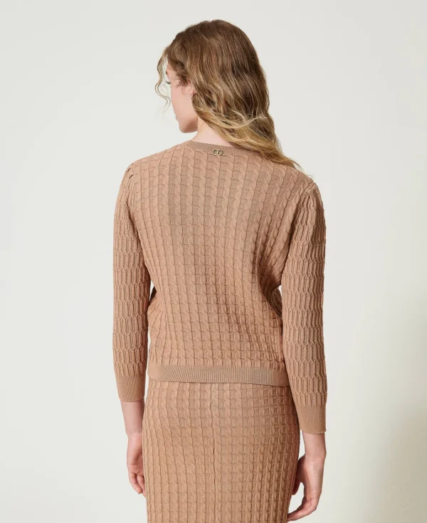 Pulls Et Cardigans*TWINSET Milano Pull Avec Mélange De Points Marron « Sandy Brown »