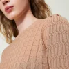 Pulls Et Cardigans*TWINSET Milano Pull Avec Mélange De Points Marron « Sandy Brown »