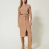 Pulls Et Cardigans*TWINSET Milano Pull Avec Mélange De Points Marron « Sandy Brown »