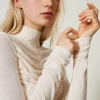 pull_col_montant_avec_fro_0.webp Pulls Et Cardigans*TWINSET Milano Pull Col Montant Avec Fronce Off White
