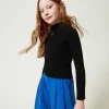 Pulls Et Cardigans*TWINSET Milano Pull Col Montant Côtelé Avec Logo Noir