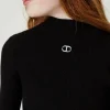 pull_col_montant_ctel_ave_4.webp Pulls Et Cardigans*TWINSET Milano Pull Col Montant Côtelé Avec Logo Noir
