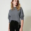 Pulls Et Cardigans*TWINSET Milano Pull Col Montant En Cachemire Gris moyen chiné