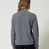 Pulls Et Cardigans*TWINSET Milano Pull Col Montant En Cachemire Gris moyen chiné