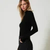 Pulls Et Cardigans*TWINSET Milano Pull Col Montant Sans Coutures En Laine Noir
