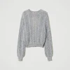 pull_en_mohair_mlang_avec_1.webp Pulls Et Cardigans*TWINSET Milano Pull En Mohair Mélangé Avec Torsades Et Ajour Gris moyen chiné