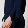 pull_rasducou_avec_volant_4.webp Pulls Et Cardigans*TWINSET Milano Pull Ras-du-cou Avec Volant Indigo