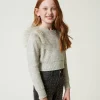 Pulls Et Cardigans*TWINSET Milano Pull Regular Avec Volants En Tulle Gris Mélangé