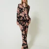 Sous-Vêtements Et Vêtements De Nuit*TWINSET Milano Pyjama Masculin Avec Imprimé Et Dentelle Multicolore Blooming