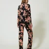 Sous-Vêtements Et Vêtements De Nuit*TWINSET Milano Pyjama Masculin Avec Imprimé Et Dentelle Multicolore Blooming