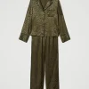 Sous-Vêtements Et Vêtements De Nuit*TWINSET Milano Pyjama Masculin En Satin Jacquard Green Moss