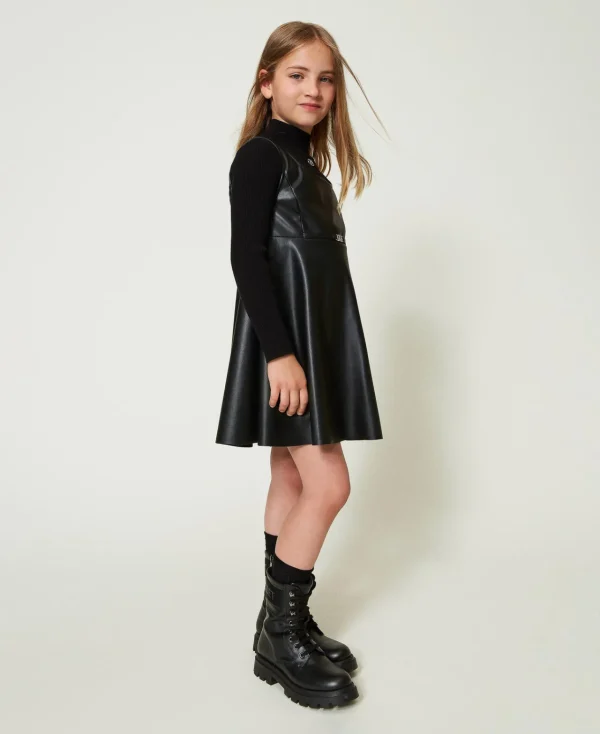 robe_courte_avec_boucle_o_2.webp Robes*TWINSET Milano Robe Courte Avec Boucle Oval T Noir